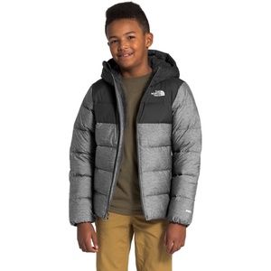 North Face Boys' Moondoggy Down Hooded Jacket Fleece Lined Soft Jacket/Coat